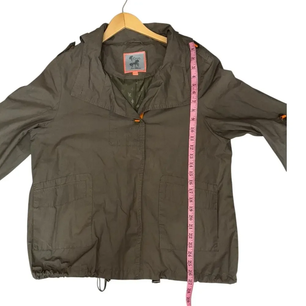 Sam Edelman Circus Women's Olive Green Utility Jacket Size XL
